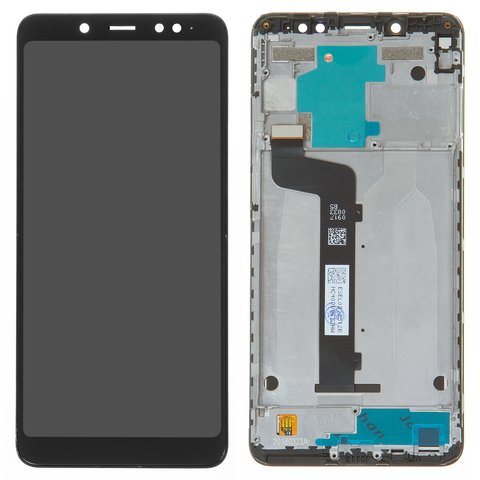 Pantalla LCD puede usarse con Xiaomi Redmi Note 5, negro, con marco, High Copy