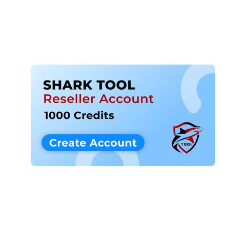 1000 créditos del Servidor Shark Tool  crear cuenta de revendedor 