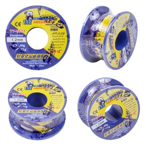 Estaño Mechanic TY V833, Sn 63% , Pb 37%, flux 1 3%, 1,2 mm, 40 g