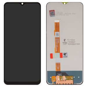 Pantalla LCD puede usarse con Vivo Y02s, Y16, Y21, Y21a, Y21e, Y21g, Y21s, Y21t, Y32 2021, Y33e, Y33s 5G, negro, sin marco, FLYCDI, JTO 107CG 213 182C2323