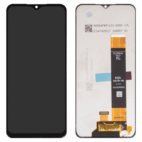 Pantalla LCD puede usarse con Samsung A135 Galaxy A13, A137 Galaxy A13, A236B Galaxy A23 5G, M135 Galaxy M13, M236B Galaxy M23, M336B Galaxy M33, negro, sin marco, High Copy, SM M236B V04
