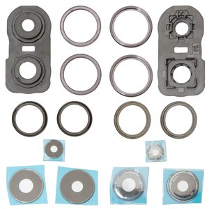 Vidrio de cámara puede usarse con Xiaomi Redmi Note 13 4G, negro, con marcos, midnight black