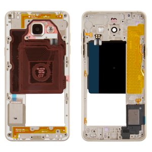 Средняя часть корпуса для Samsung A5100 Galaxy A5 2016 , A510FD Galaxy A5 2016 , золотистая, 2Sim+1MMC dedicated slot 