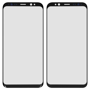 Скло корпуса для Samsung G950F Galaxy S8, з ОСА плівкою, чорне