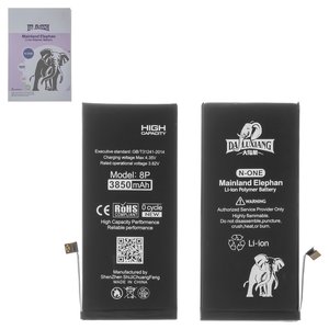 Аккумулятор Da Luxiang для Apple iPhone 8 Plus, Li ion, 3,82 B, 3850 мАч, повышенная ёмкость, original IC