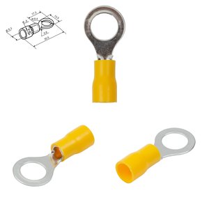 Наконечник RV 5,5 8, 8 мм, кільцевий, ізольований, жовтий, 10 шт., 4 6 мм²