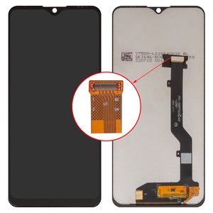 Дисплей для ZTE Blade 20 Smart, чорний, без рамки, High Copy, V2050