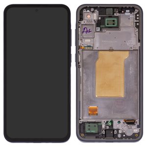 Дисплей для Samsung A356 Galaxy A35 5G, синій, з рамкою, Original PRC , navy