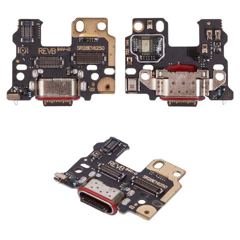 Шлейф для Motorola Edge 50, коннектора зарядки, с компонентами, High Copy, плата зарядки