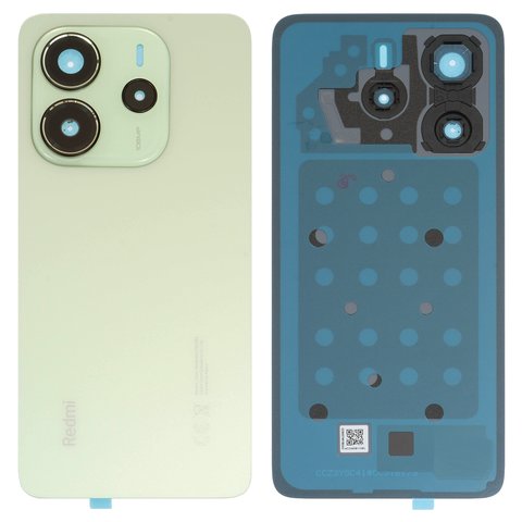 Задня панель корпуса для Xiaomi Redmi Note 14 4G, зелена, із склом камери, global version, lime green