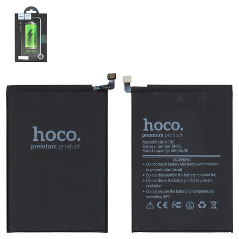 Акумулятор Hoco BN5G для Xiaomi Redmi 10A, Redmi 10C, Li Polymer, 3,85 B, 5000 мАч
