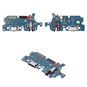 Шлейф для Samsung M346 Galaxy M34, конектора навушників, конектора зарядки, з мікрофоном, з компонентами, плата зарядки