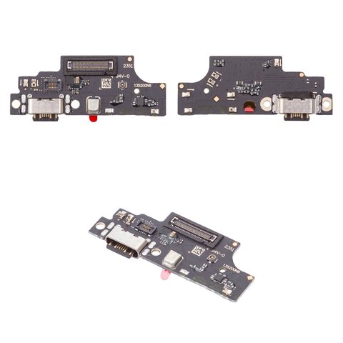 Шлейф для Xiaomi Poco M6 Pro 4G, Redmi Note 13 Pro 4G, коннектора зарядки, с компонентами, High Copy, плата зарядки