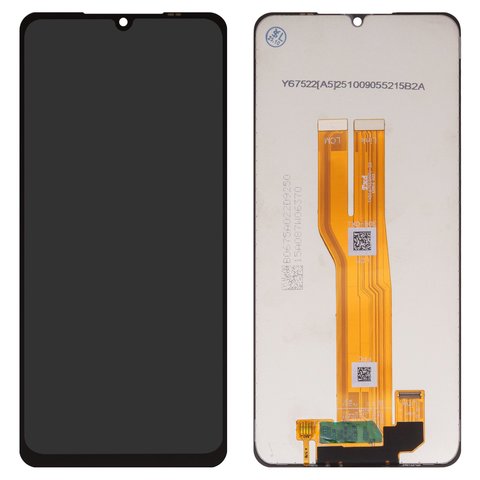 Дисплей для Samsung A075 Galaxy A07 4G, черный, без рамки, High Copy