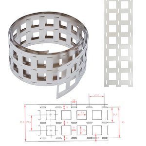 Стрічка нікелева для зварювання акумуляторів 21700 3P, 0,3 мм, 21,5 мм, 1 м, нікельована сталь