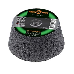 Круг зачисний конічний PROFITOOL PROFESSIONAL 110/90х55хM14; SIC 80 Круг зачисний конічний PROFITOOL PROFESSIONAL 110/90х55хM14; SIC 80