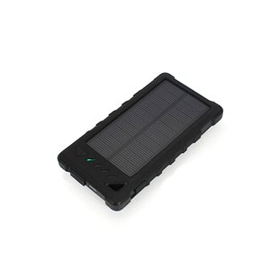 Зарядний пристрій на сонячних батареях 8000 мАг (2×USB, IP65, чорний) Зарядний пристрій на сонячних батареях 8000 мАг (2×USB, IP65, чорний)
