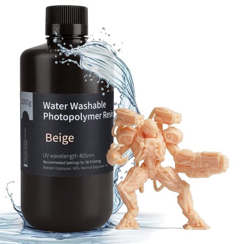 Фотополімерна смола для 3D принтера ELEGOO Beige водозмивна , 1 кг