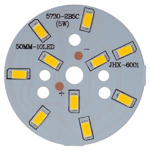 PCB with LEDs 5 W (warm white, 600 lm, 50 mm) PCB with LEDs 5 W (warm white, 600 lm, 50 mm)